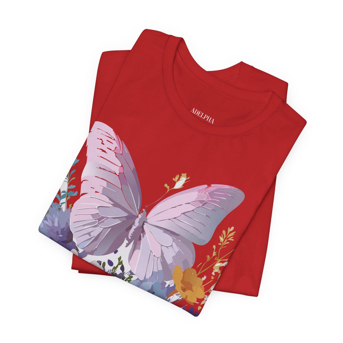 T-shirt en coton naturel avec papillon