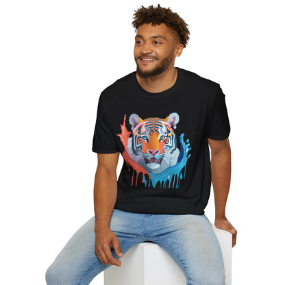 Unisex Tiger Tee Gildan Softstyle Animal Print Shirt Ring Spun Cotton