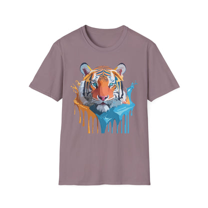 Tiger Shirt Unisex Animal Tee Ring Spun Cotton Gildan Softstyle Short Sleeve