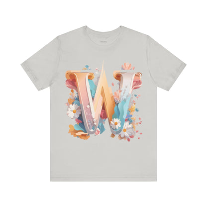 Natural Cotton Tee Shirt - Letters Collection - W Printify