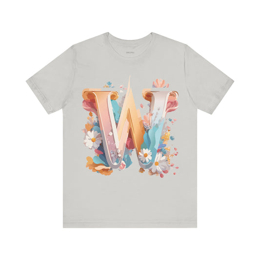 Natural Cotton Tee Shirt - Letters Collection - W