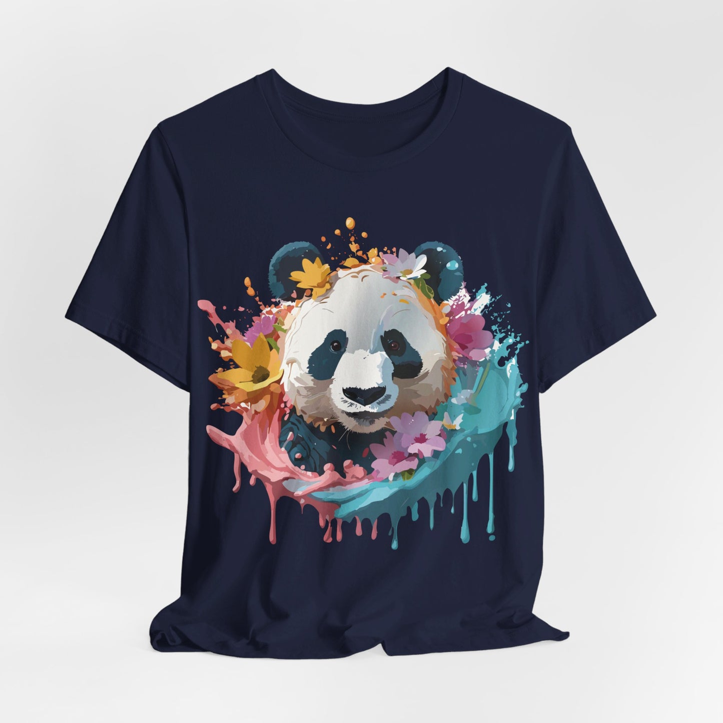 Natural Cotton Tee Shirt with Panda