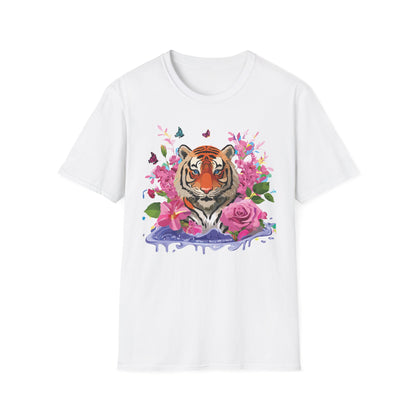 Tiger Shirt Unisex Gildan Softstyle Cotton Tee 100 Percent Ring Spun Comfort