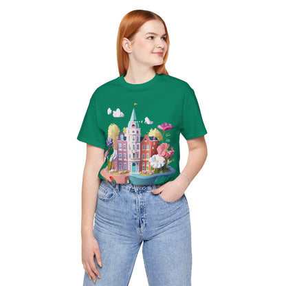 Natural Cotton Tee Shirt - Beautiful Places Collection - Amsterdam Printify