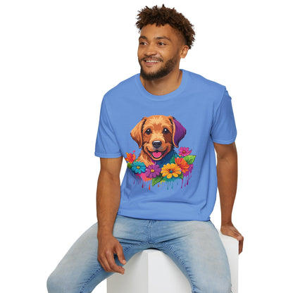 Unisex Dog Shirt With Animals Tee Softstyle Gildan 64000 Comfort Fit