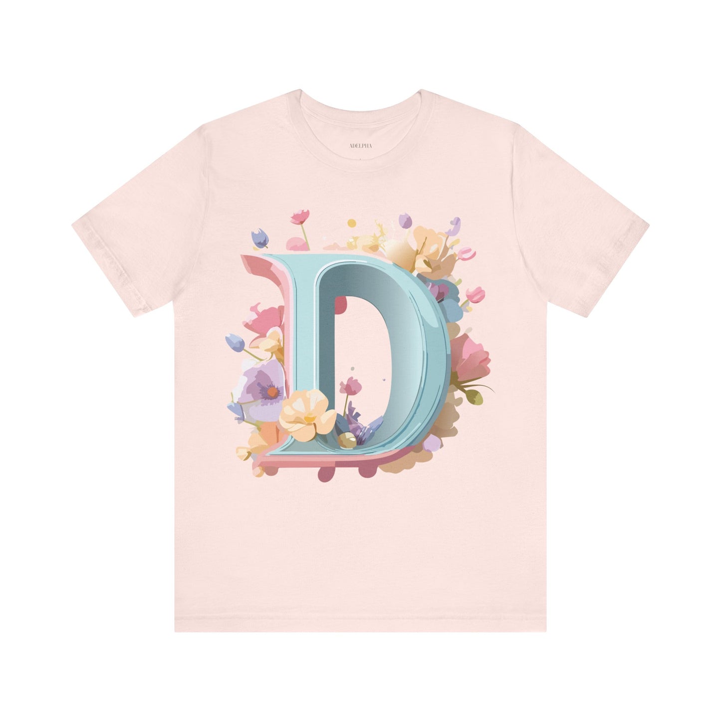 Natural Cotton Tee Shirt - Letters Collection - D