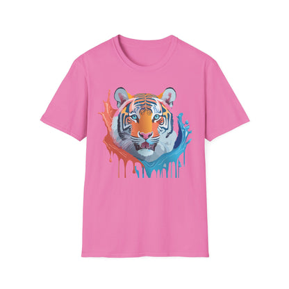 Unisex Tiger Tee Gildan Softstyle Animal Print Shirt Ring Spun Cotton