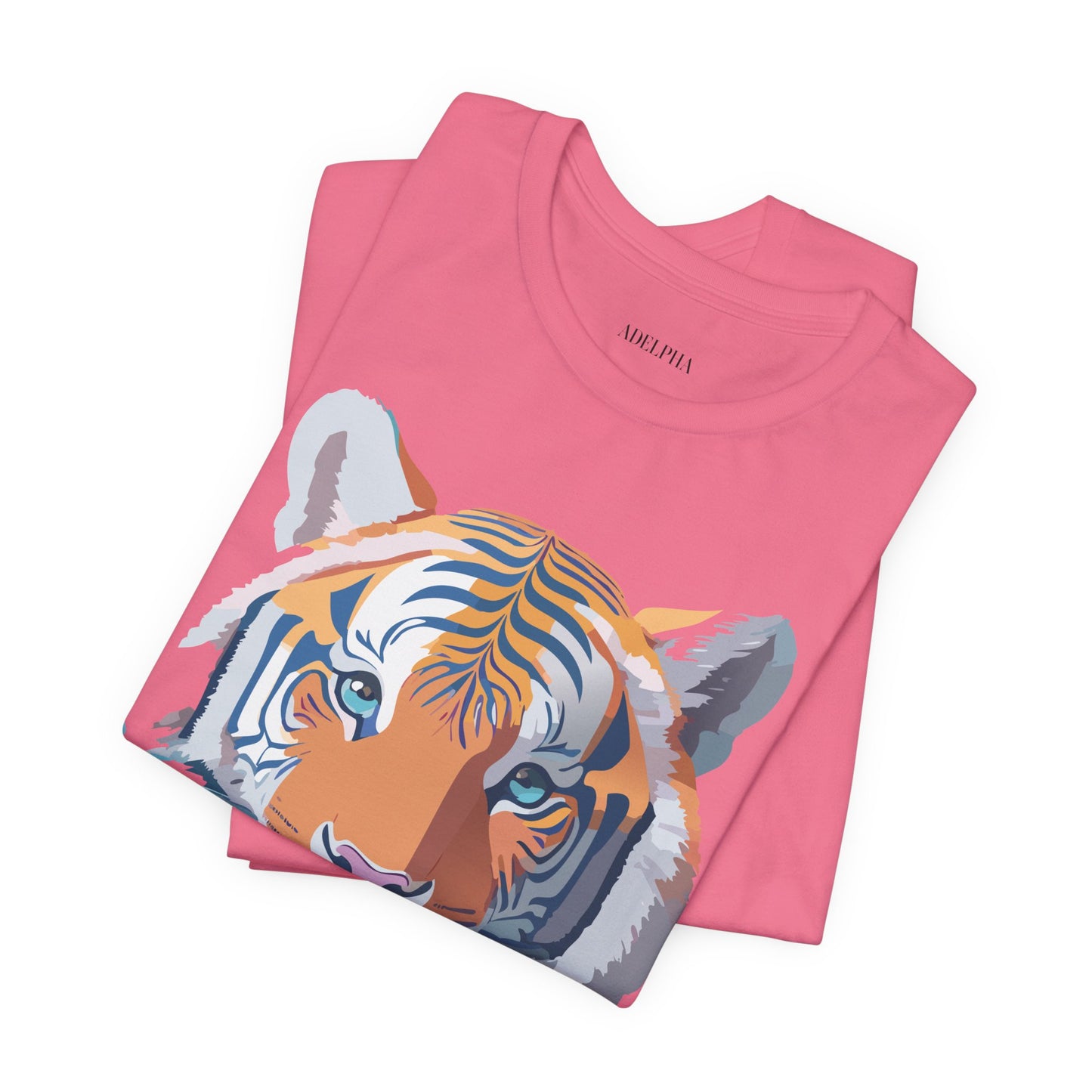 Natural Cotton Tee Shirt with Tiger