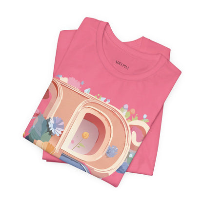 Natural Cotton Tee Shirt - Letters Collection - R Printify
