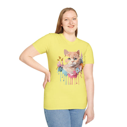 Cat Shirt Unisex Kitten Tee Softstyle Gildan 64000 Cotton Tee