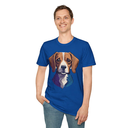 Dog Shirt Unisex Animal Print Tee Softstyle 100 Percent Cotton Gildan 64000