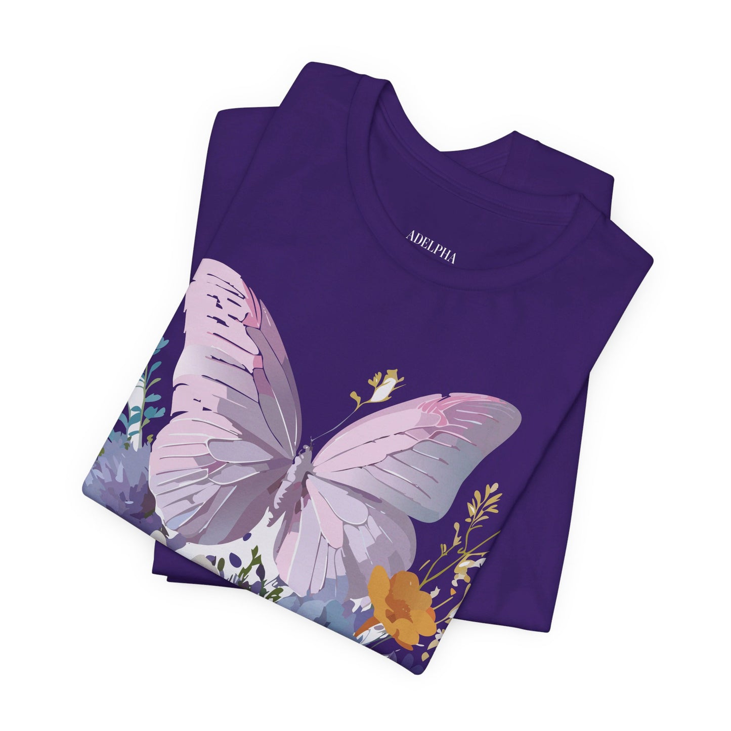 T-shirt en coton naturel avec papillon