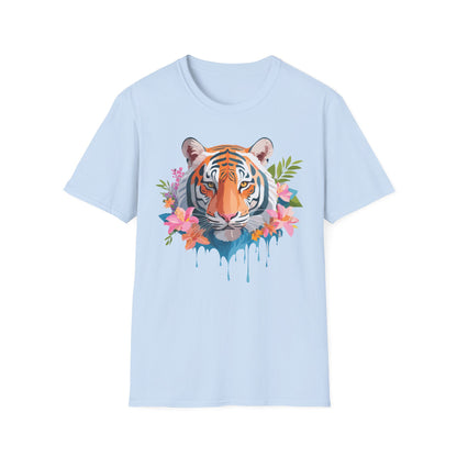 Tiger Shirt Unisex Animal Tee Gildan Softstyle 64000 Cotton Tee