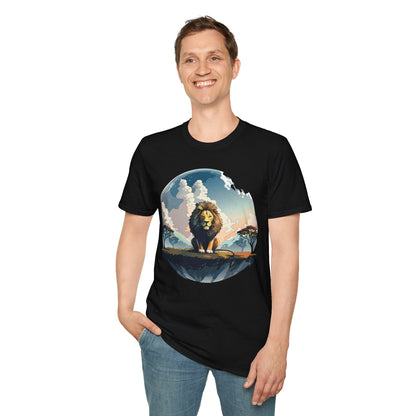 Lion Shirt Unisex Animal Tee Gildan Softstyle 64000 One Hundred Percent Cotton