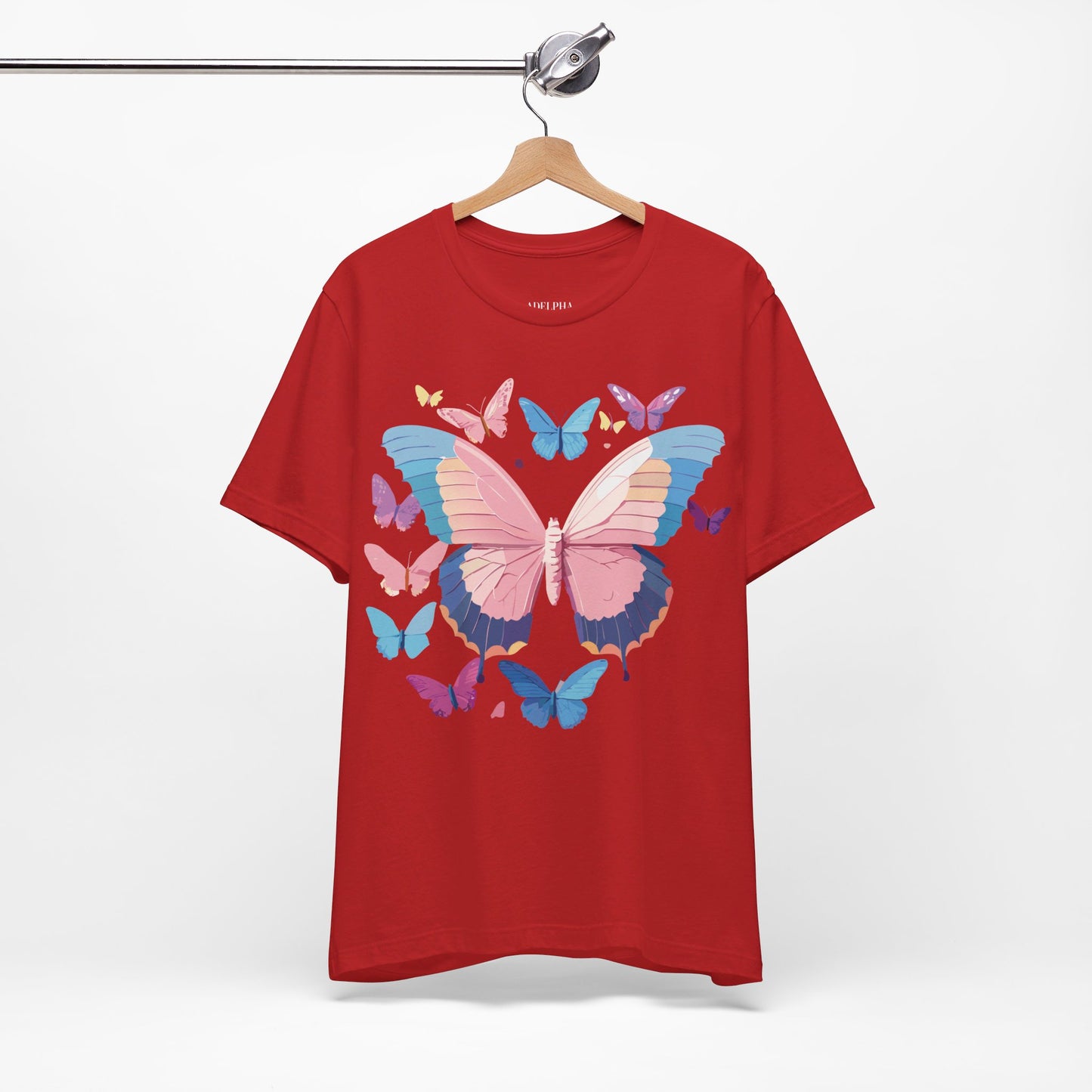 T-shirt en coton naturel avec papillon