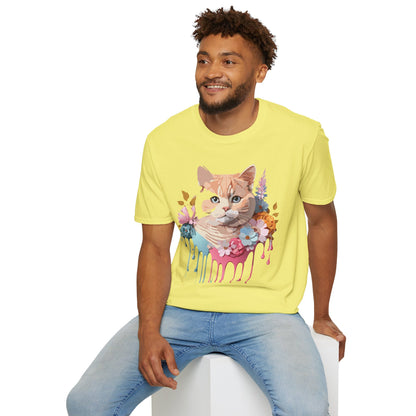 Cat Shirt Unisex Kitten Tee Softstyle Gildan 64000 Cotton Tee
