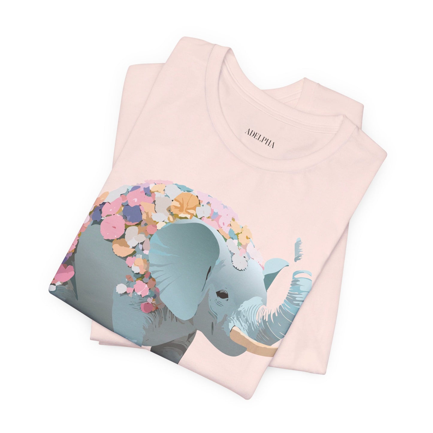 T-Shirt aus natürlicher Baumwolle mit Elefant