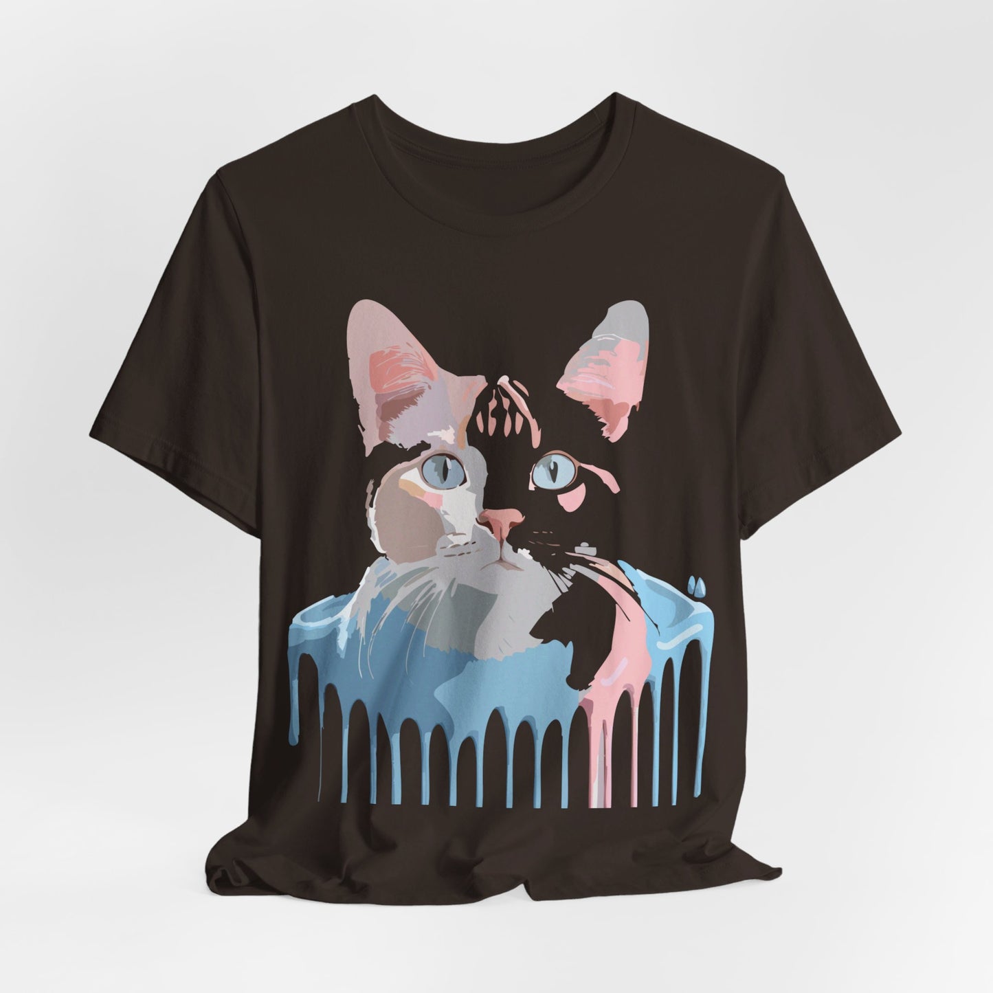 T-shirt en coton naturel avec chat