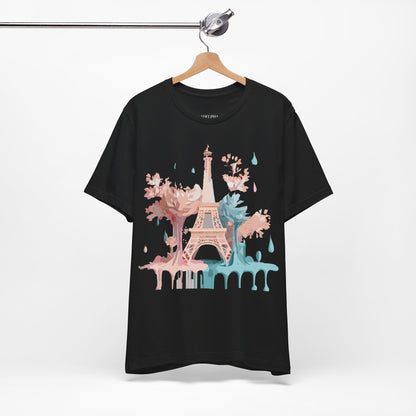 Natural Cotton Tee Shirt - Beautiful Places Collection - Paris Printify