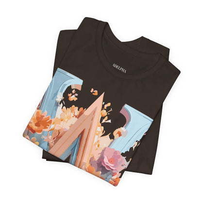 Natural Cotton Tee Shirt - Letters Collection - W Printify