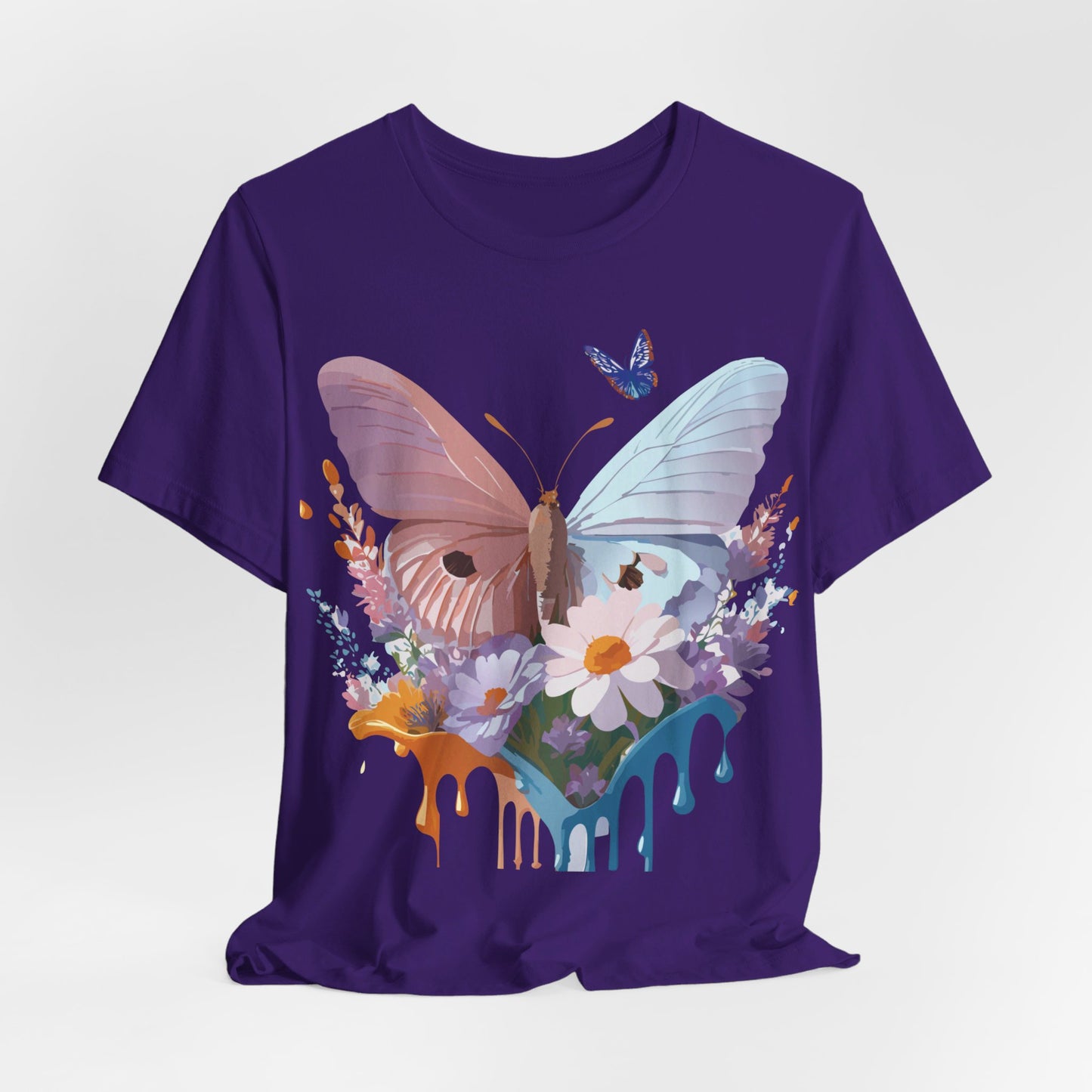 T-shirt en coton naturel avec papillon