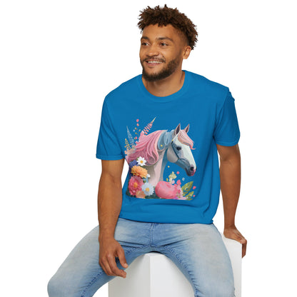 Horse Shirt Unisex Gildan Softstyle 64000 Cotton Tee With Animals