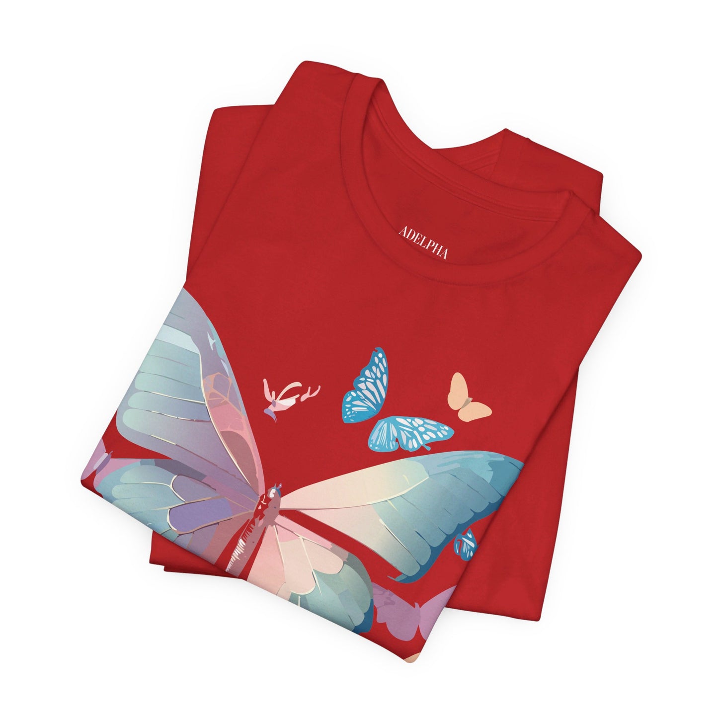 T-shirt en coton naturel avec papillon