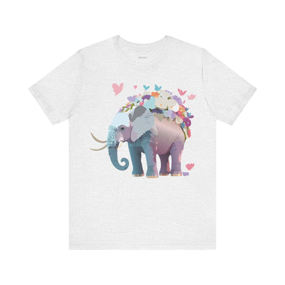 Natural Cotton Tee Shirt with Elephant Printify