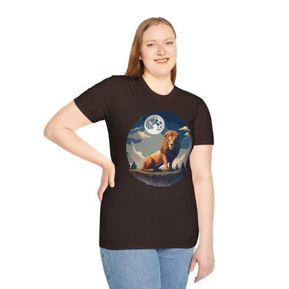 Lion Shirt Unisex Animal Tee Softstyle 64000 100 Percent Ring-Spun Cotton