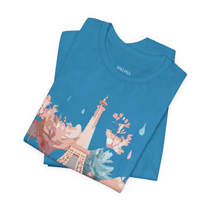 Natural Cotton Tee Shirt - Beautiful Places Collection - Paris Printify