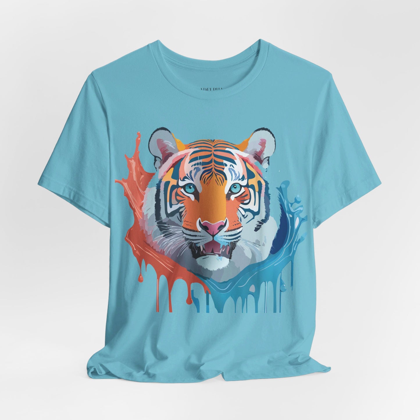 Natural Cotton Tee Shirt with Tiger