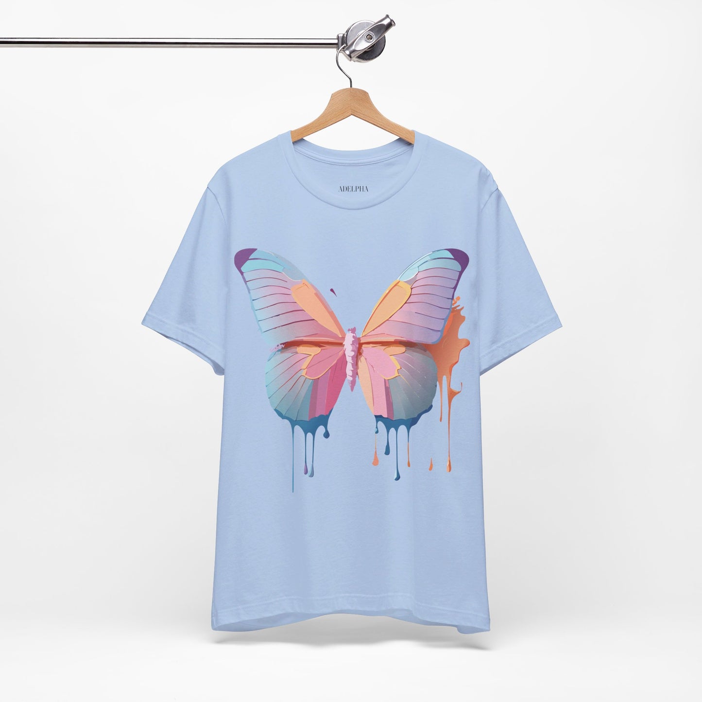 T-Shirt aus natürlicher Baumwolle mit Schmetterling