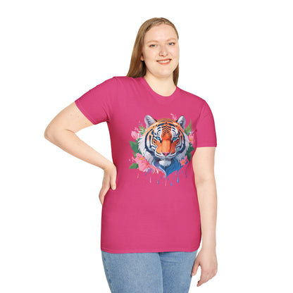 Tiger Shirt Unisex Animal Tee Softstyle Gildan 64000 Cotton Tee