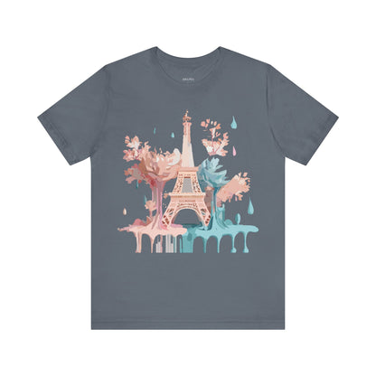 Natural Cotton Tee Shirt - Beautiful Places Collection - Paris Printify