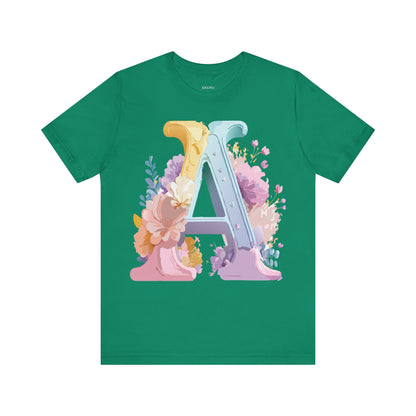 Natural Cotton Tee Shirt - Letters Collection - A Printify