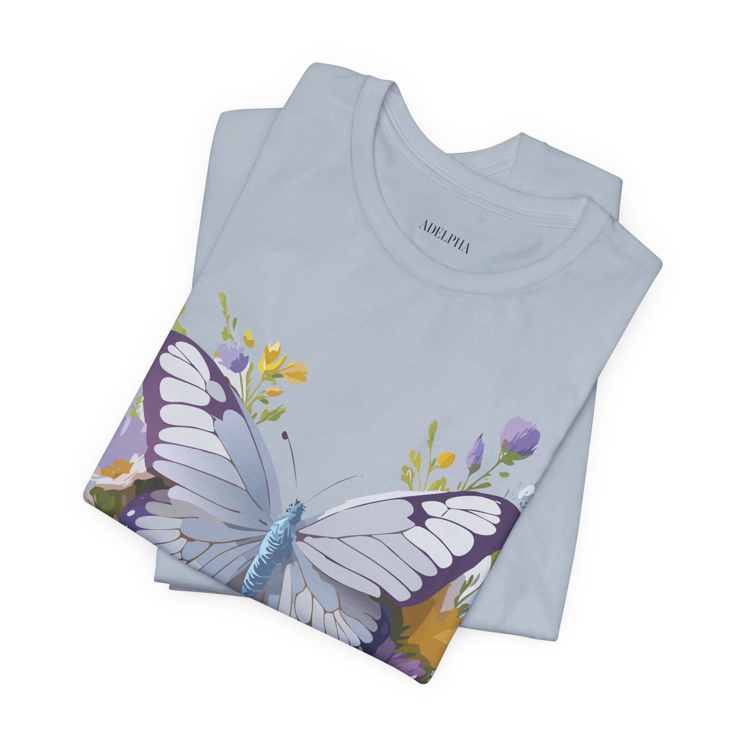 T-shirt en coton naturel avec papillon