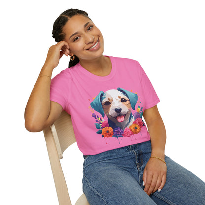 Dog Shirt Unisex Animal Short Sleeve Tee Gildan Softstyle 64000 Cotton Tee