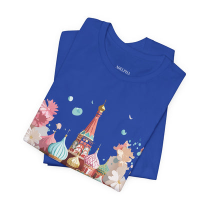Natural Cotton Tee Shirt - Beautiful Places Collection - Moscow Printify