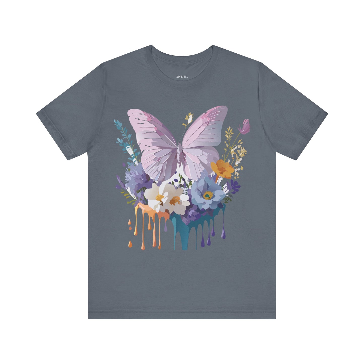 T-shirt en coton naturel avec papillon