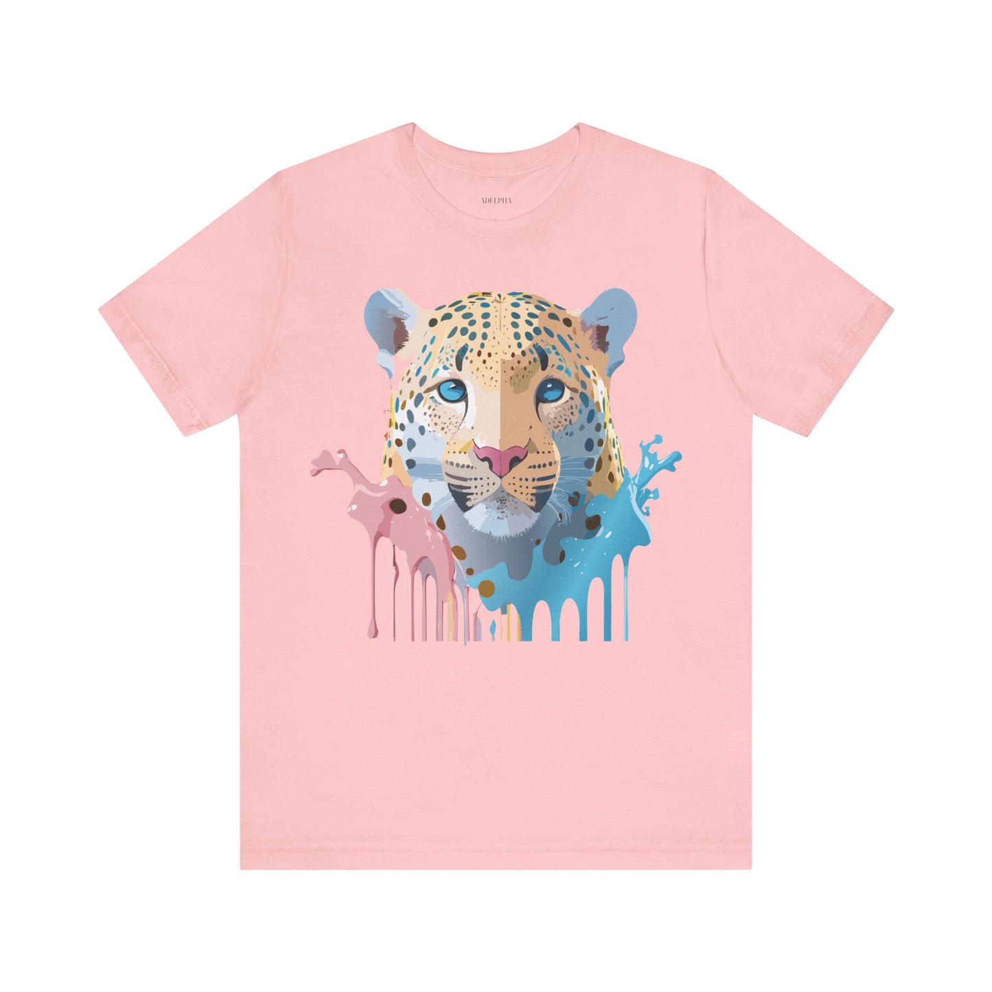 Natural Cotton Tee Shirt with Cheetah