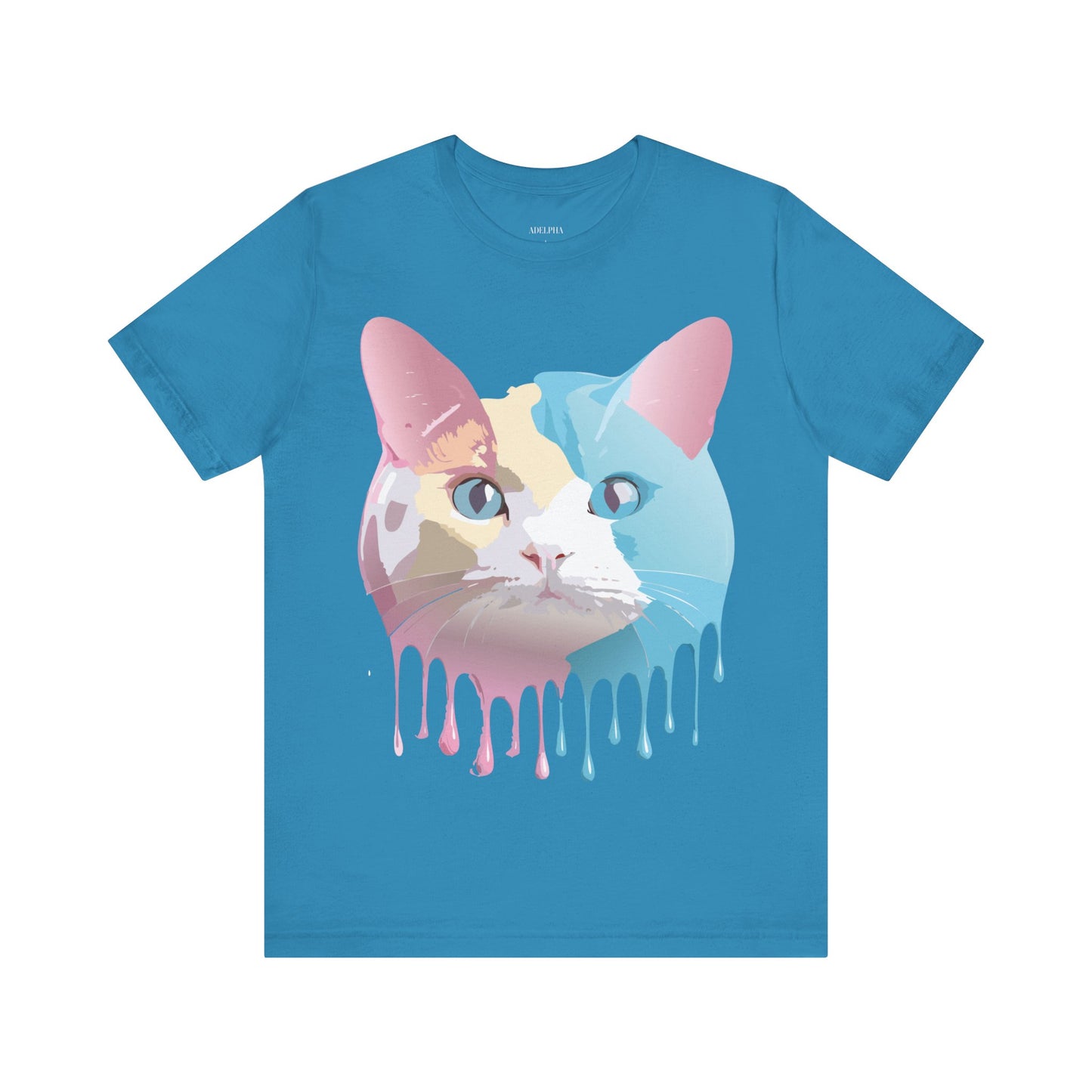 Natural Cotton Tee Shirt with Cat