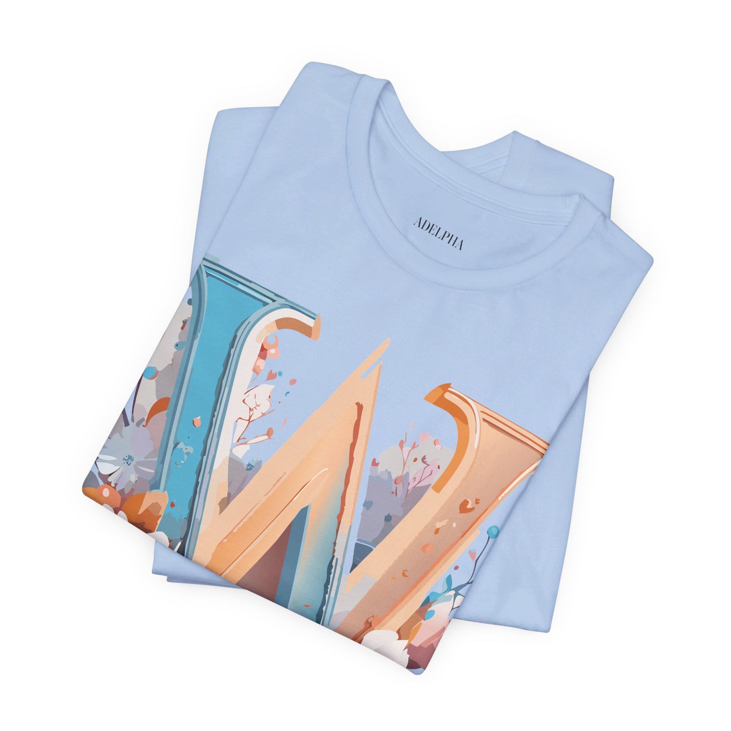 Natural Cotton Tee Shirt - Letters Collection - W