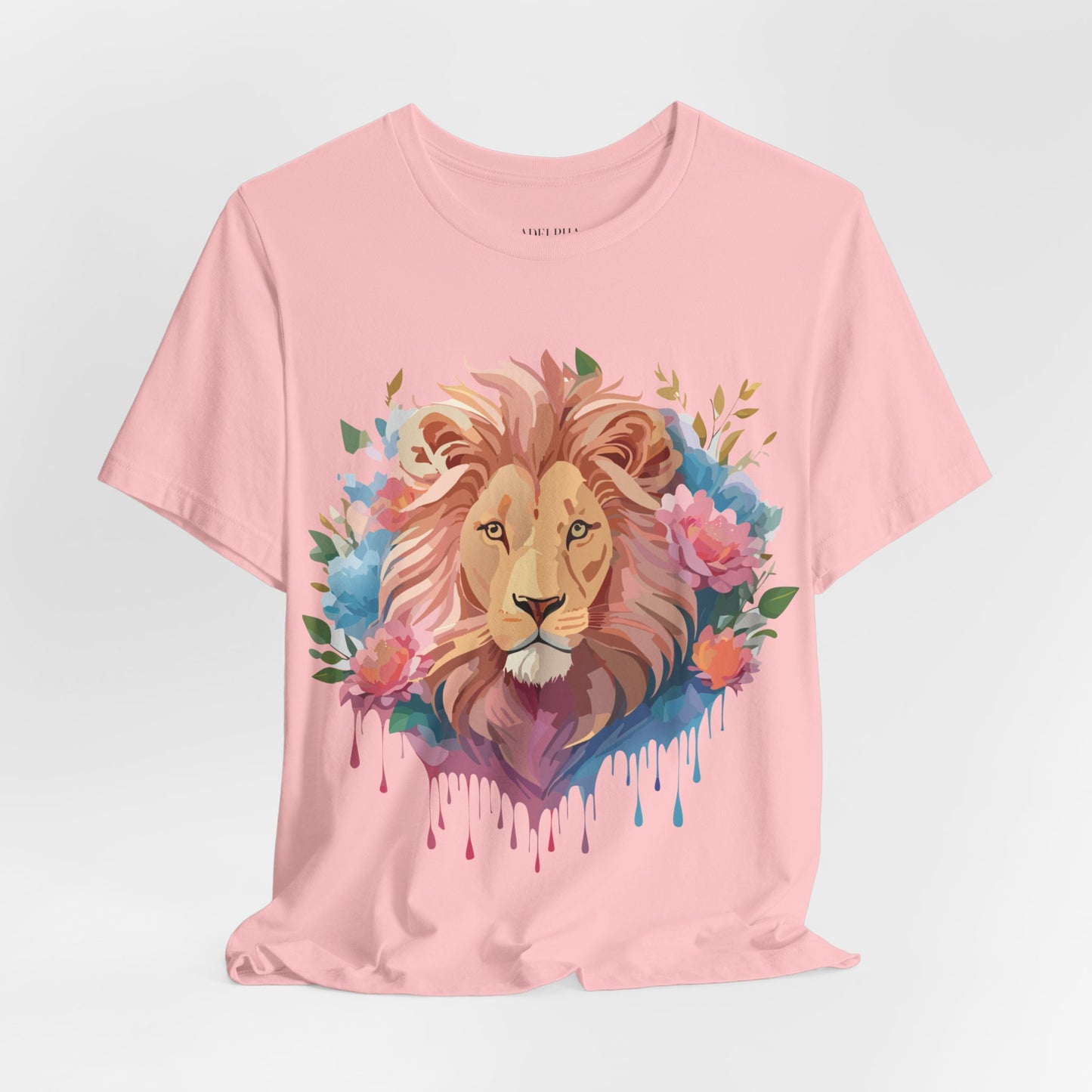 Natural Cotton Tee Shirt with Lion