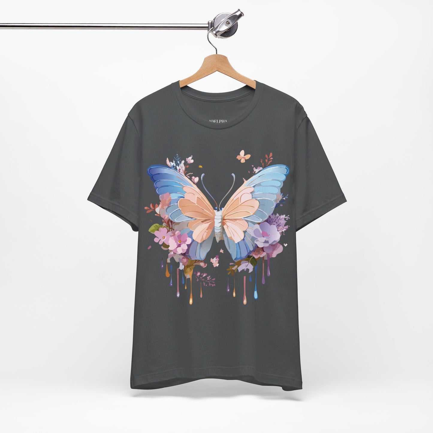 T-shirt en coton naturel avec papillon