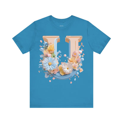 Natural Cotton Tee Shirt - Letters Collection - U Printify
