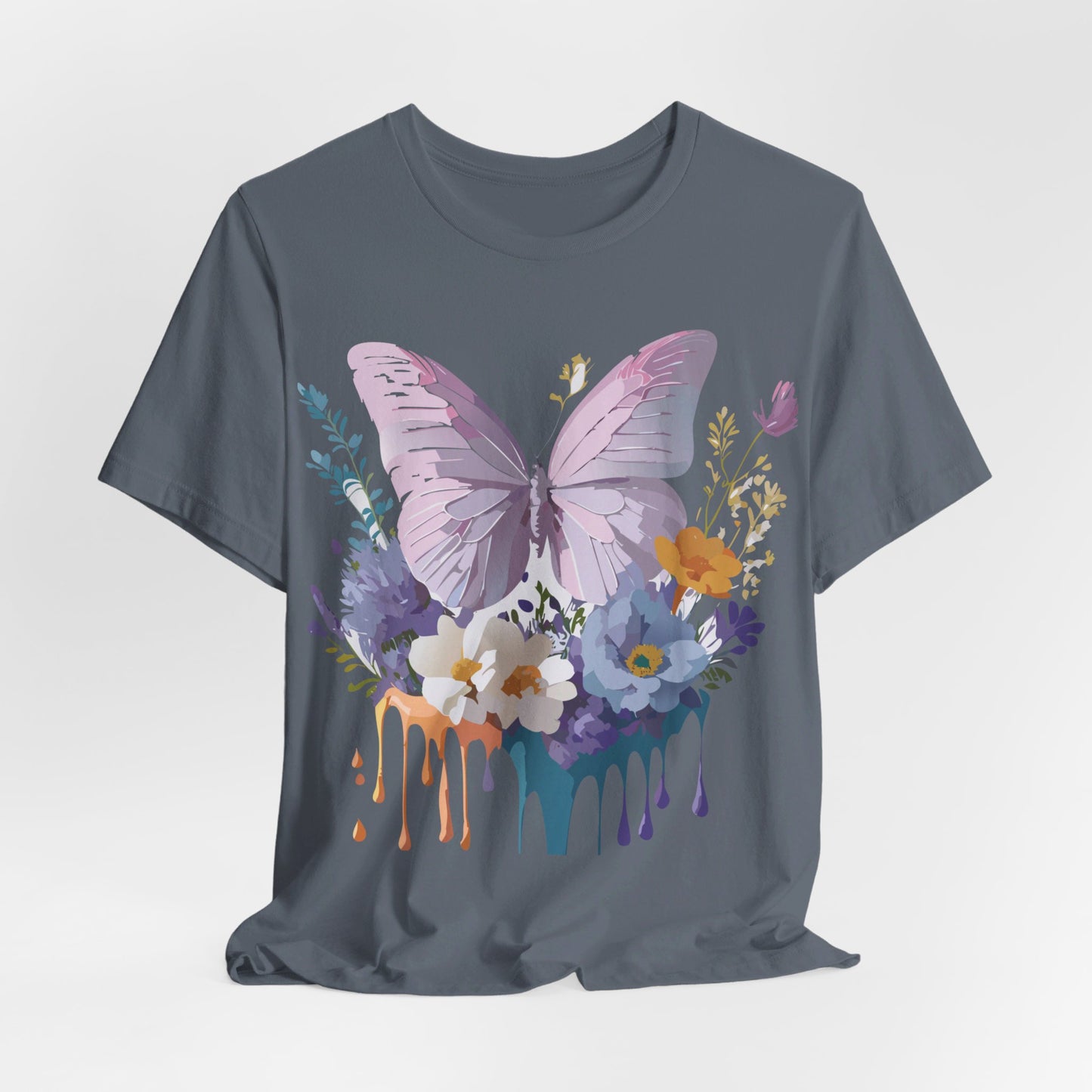 T-shirt en coton naturel avec papillon