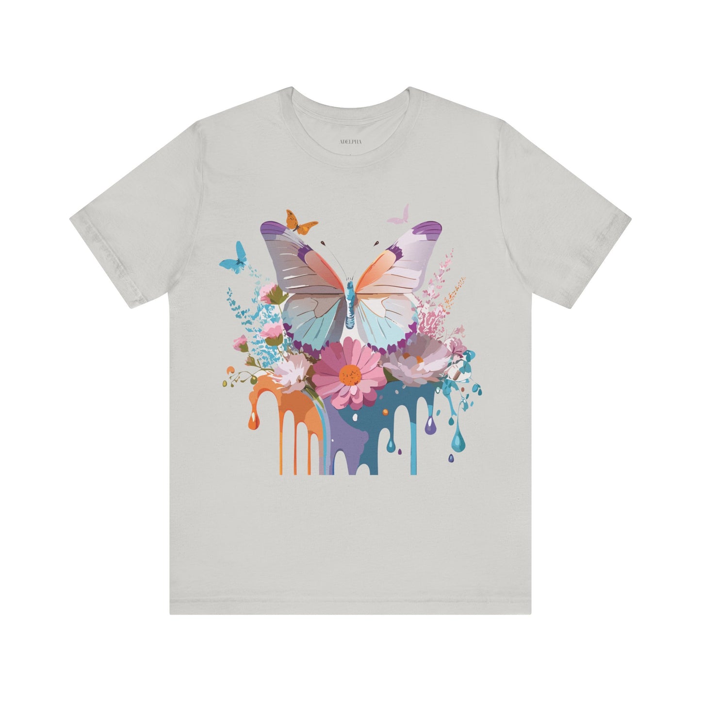 T-shirt en coton naturel avec papillon