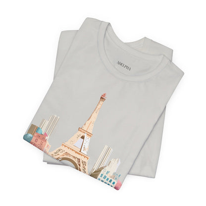 Natural Cotton Tee Shirt - Beautiful Places Collection - Paris Printify