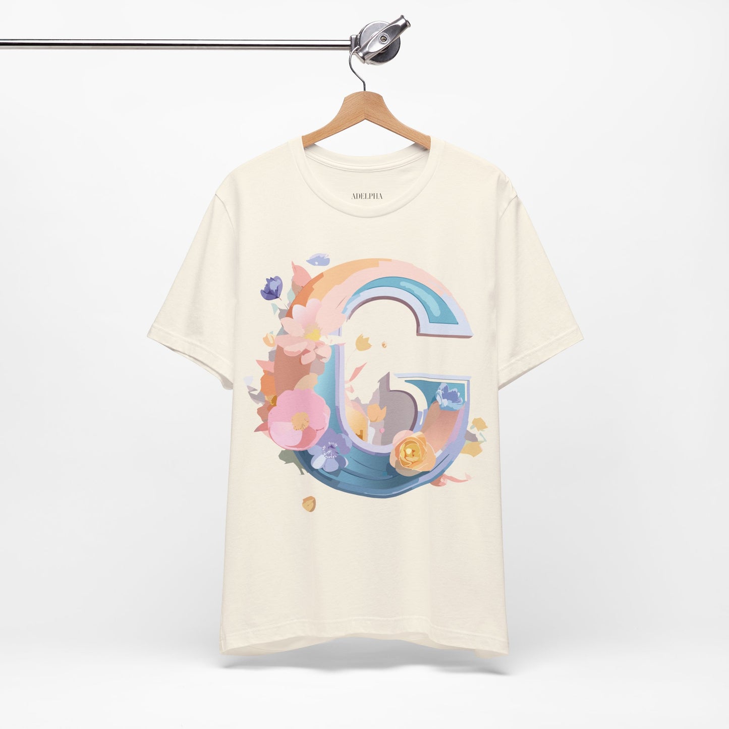 Natural Cotton Tee Shirt - Letters Collection - G