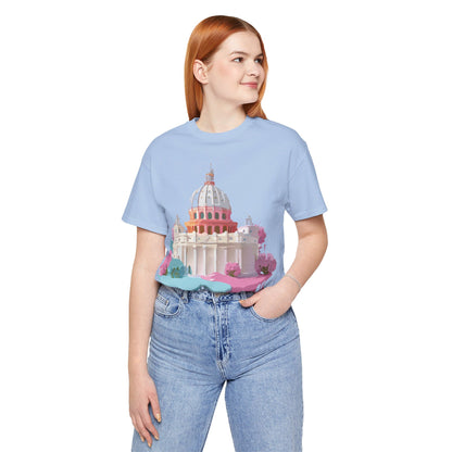 Natural Cotton Tee Shirt - Beautiful Places Collection - Rome Printify
